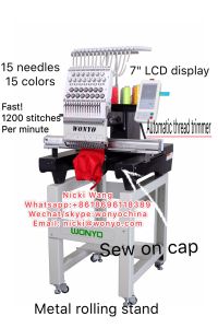 Single Head Computerized Embroidery Machine Price for Cap Embroidery